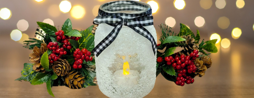 snowy jar craft