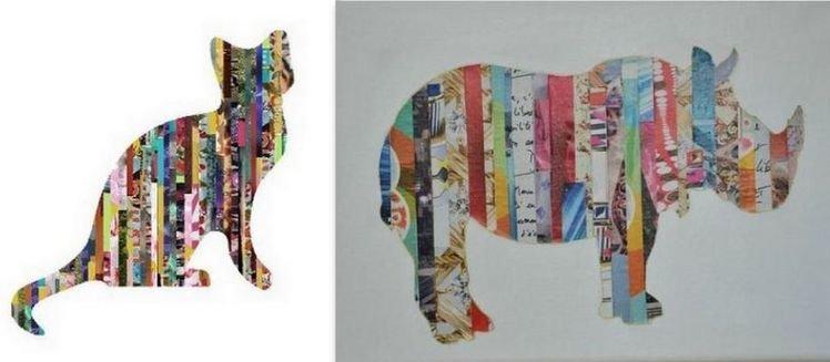 Magazine Strip Silhouette Art