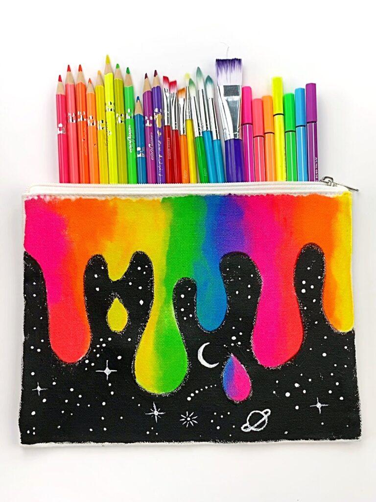 colorful pencil pouch